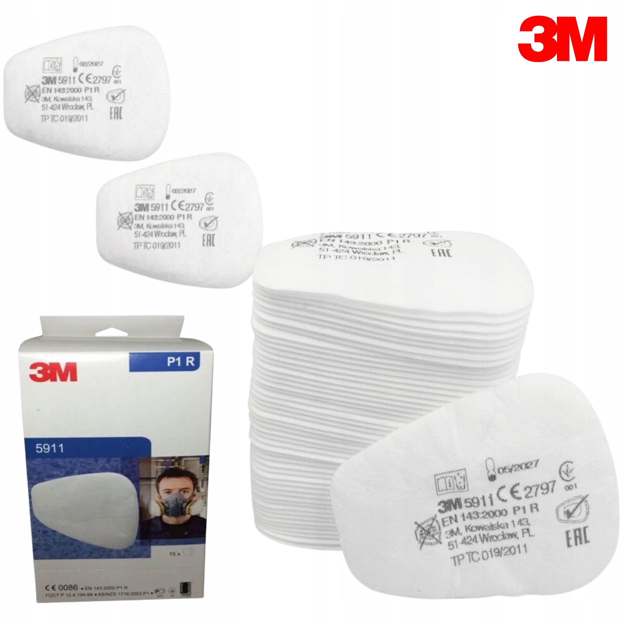 3M 6800+6051+5911+501 celotvárová maľovaná maska